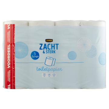 Jumbo Toiletpapier Zacht & Sterk 3-Laags Voordeelverpakking 24 Rollen
