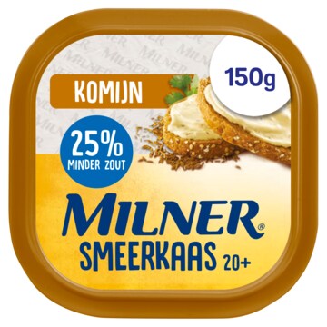Milner 20+ Smeerkaas Komijn 150g