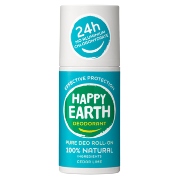 Happy Earth 100% Natuurlijke Deodorant Roller Cedar Lime 75ml