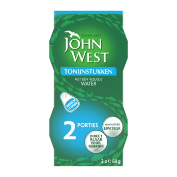 John West tonijnstukken met een vleugje water 2 x 60 gram