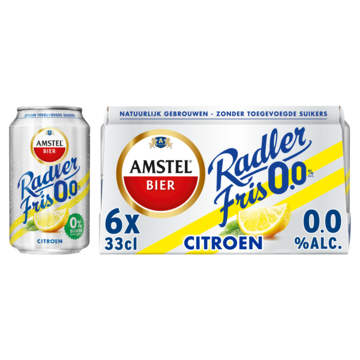 Amstel Radler Fris 0.0 Bier Blik 6x 33cl