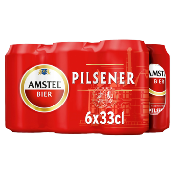 Amstel Pilsener Bier Blik 6 x 33cl