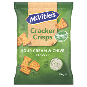 McVitieapos s Cracker Crisps Sour Cream Chive Flavour 110g