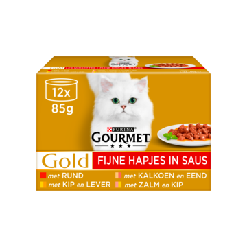 Gourmet Gold Fijne Hapjes Selectie Kattenvoer Nat 12 x 85g