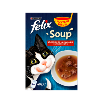 Felix Soup Farm Selectie Kattenvoer Nat 6 x 48g