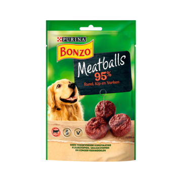Bonzo Meatballs Rund, Kip & Varken Hondensnack 70g