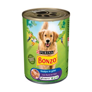 cliënt verdieping bijtend Bonzo blik natvoer Stukjes in Gelei - Rund & Hart - hondenvoer 800g  bestellen? - Huishouden, dieren, servicebalie — Jumbo Supermarkten