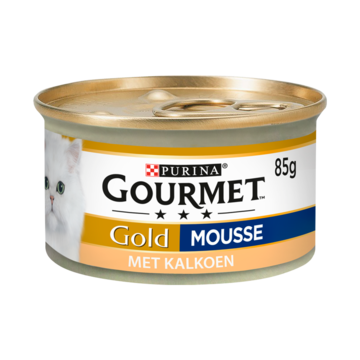 Gourmet Gold Mousse met Kalkoen Kattenvoer Nat 85g