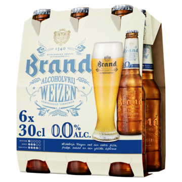 Brand Weizen 0.0 Bier Fles 6 x 30cl