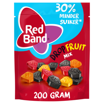 Red Band Dropfruit Mix 30% minder suiker 200g