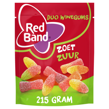 Red Band Duo Winegum Zoet Zuur Snoep 215g