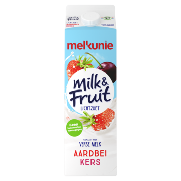Melkunie Milk & Fruit Lichtzoet Aardbei Kers 1L