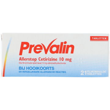Prevalin Allerstop cetirizine 10 mg tabletten bij hooikoorts, 21 stuks