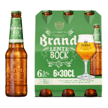 Brand Lentebock Bier Fles 6 x 30cl