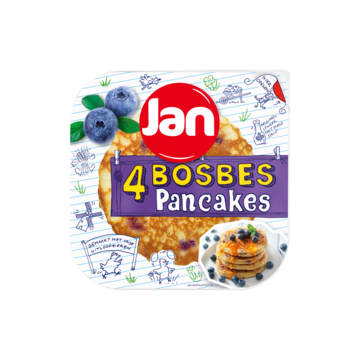 Jan American Pancakes Bosbes 4 Stuks