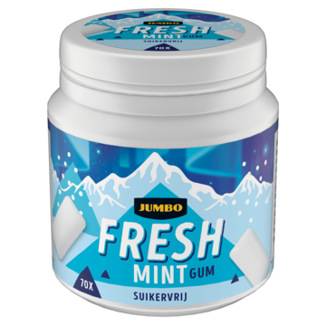 Jumbo Fresh Mint Gum Suikervrij 70 Stuks 100g