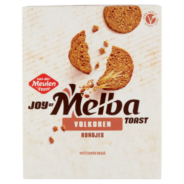 Van der Meulen Joy of Melba Toast Volkoren Rondjes Vertrouwde Smaak 90g