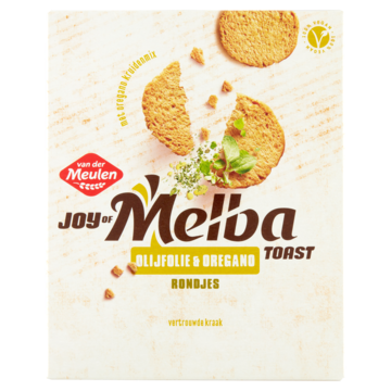 Van der Meulen Joy of Melba Toast Olijfolie Oregano Rondjes 90g