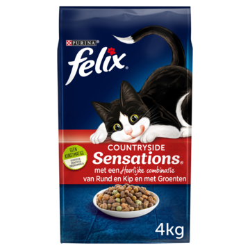 FELIX® Countryside Sensations met Rund, Kip en met Groenten Kattenvoer 4kg