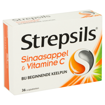Strepsils Sinaasappel & Vitamine C 36 Zuigtabletten