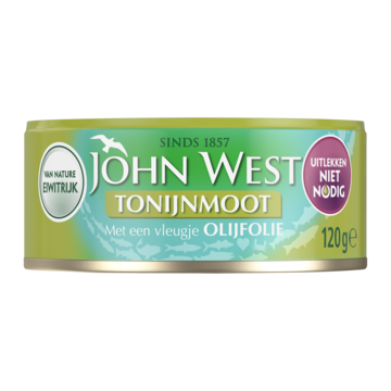 John West tonijnmoot met een vleugje olijfolie 120 gram