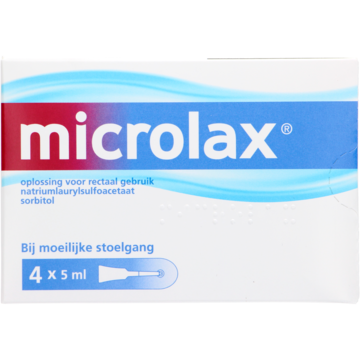 Microlax Oplossing voor rectaal gebruik 5 ml flacon 4 stuks