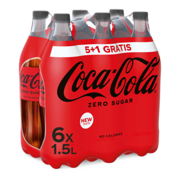 Coca-Cola Zero Sugar 5+1 Gratis PET Fles 6 x 1, 5L