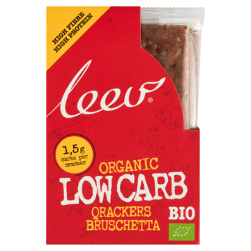 Leev Bio Organic Low Carb Qrackers Bruschetta 3 x 2 Stuks