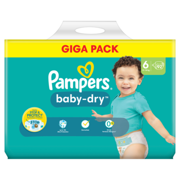 Pampers Baby-Dry Maat 6, 92 Luiers