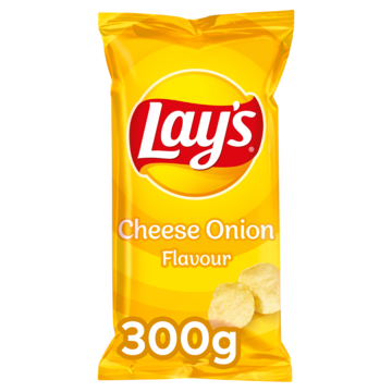 Jumbo Lay's Cheese Onion Kaas Ui Chips 300gr aanbieding
