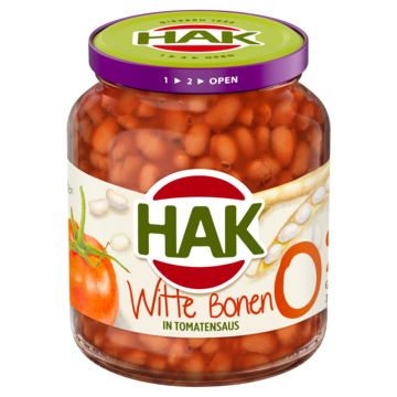 Hak Witte Bonen in Tomatensaus 0% 360g