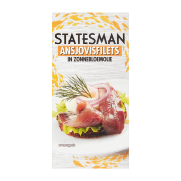 Statesman Ansjovisfilets in Zonnebloemolie 23g