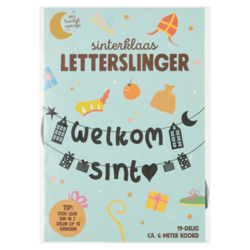 Sinterklaas Letterslinger Welkom Sint
