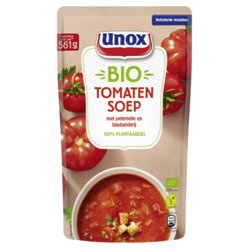 Unox Biologische Soep Biologische Tomaten 570ml Aanbieding 2 zakken a 570 ml