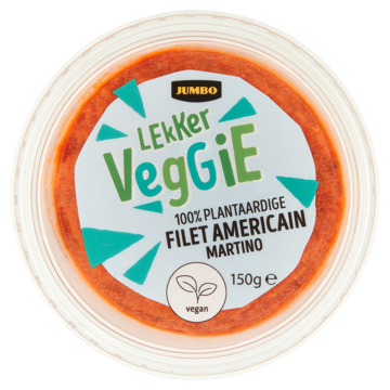 Jumbo Lekker Veggie Filet Americain Martino Vegan 150g