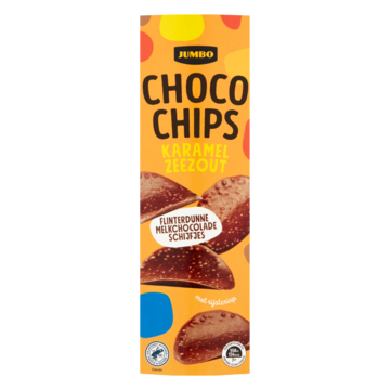 Jumbo Choco Chips Karamel Zeezout 125g