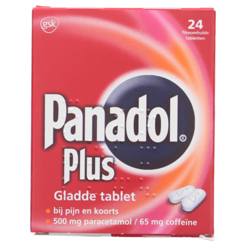 Plus gladde tablet 500 mg/ 65 mg, 24 stuks