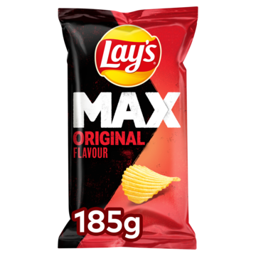 Lay's Max Ribbel Chips Naturel 185gr