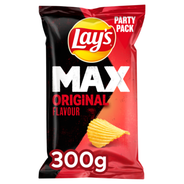 Jumbo Lay's Max Ribbel Chips Naturel 300gr aanbieding