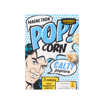 Jumbo Zoute Magnetron Popcorn 3 X 90 G Bij huismerk kopen in de aanbieding
