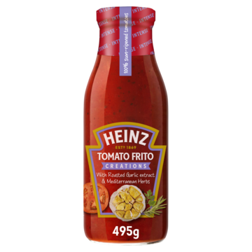 Heinz Tomato Frito Creations met geroosterde knoflook & Mediterraanse kruiden