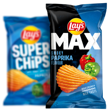 Lay's Max Ribbel Chips Smoky Paprika 185gr