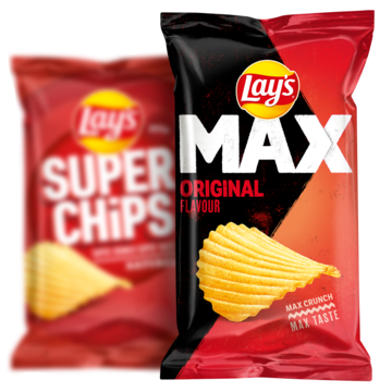 Lay's Max Ribbel Chips Naturel 185gr