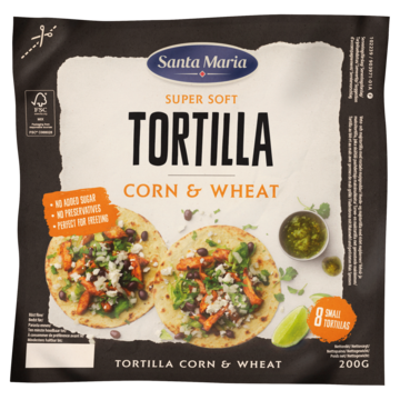Santa Maria Tortilla Wraps Corn & Wheat Mini 8 stuks 200g