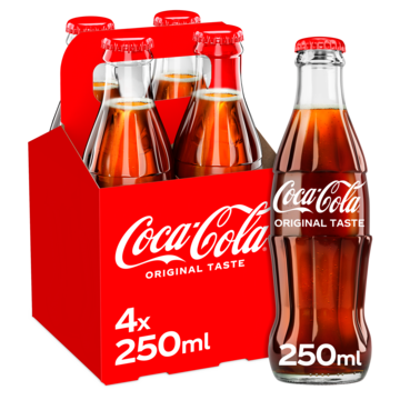 Coca-Cola Original Taste Glas 4 x 250ml