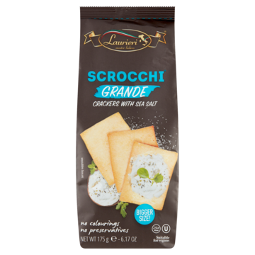 Laurieri Scrocchi Grande Crackers with Sea Salt 175g