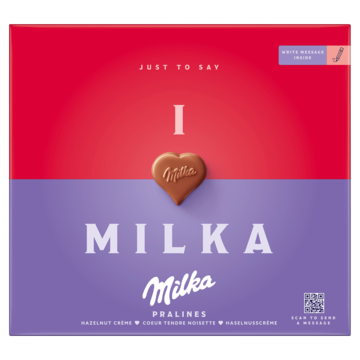 Milka I Love Milka Chocolade Pralines Hazelnoot Crème 110g