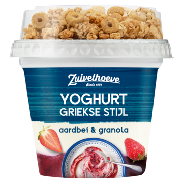 Yoghurt Griekse Stijl aardbei & granola 200g
