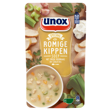 Unox Romige Kippen Soep met Frisse Roomkaas en Sjalotten 570ml