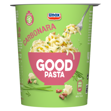 Unox Good Pasta Carbonara 71g bestellen? - Wereldkeukens, kruiden, pasta en  rijst — Jumbo Supermarkten